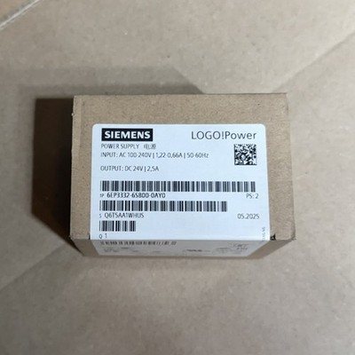 Siemens 6EP3332-6SB00-0AY0 LOGO!Power 24VDC 2.5A 60W Power Supply