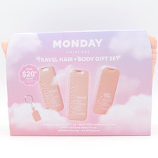 Monday Travel Hair Body Set Shampoo Conditioner Body Wash Travel Bag Keychain
