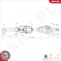 Esen SKV Antriebswelle Gelenkwelle FüR Peugeot 407 SW 6E_ 6D_ 6C_ CitroëN C5