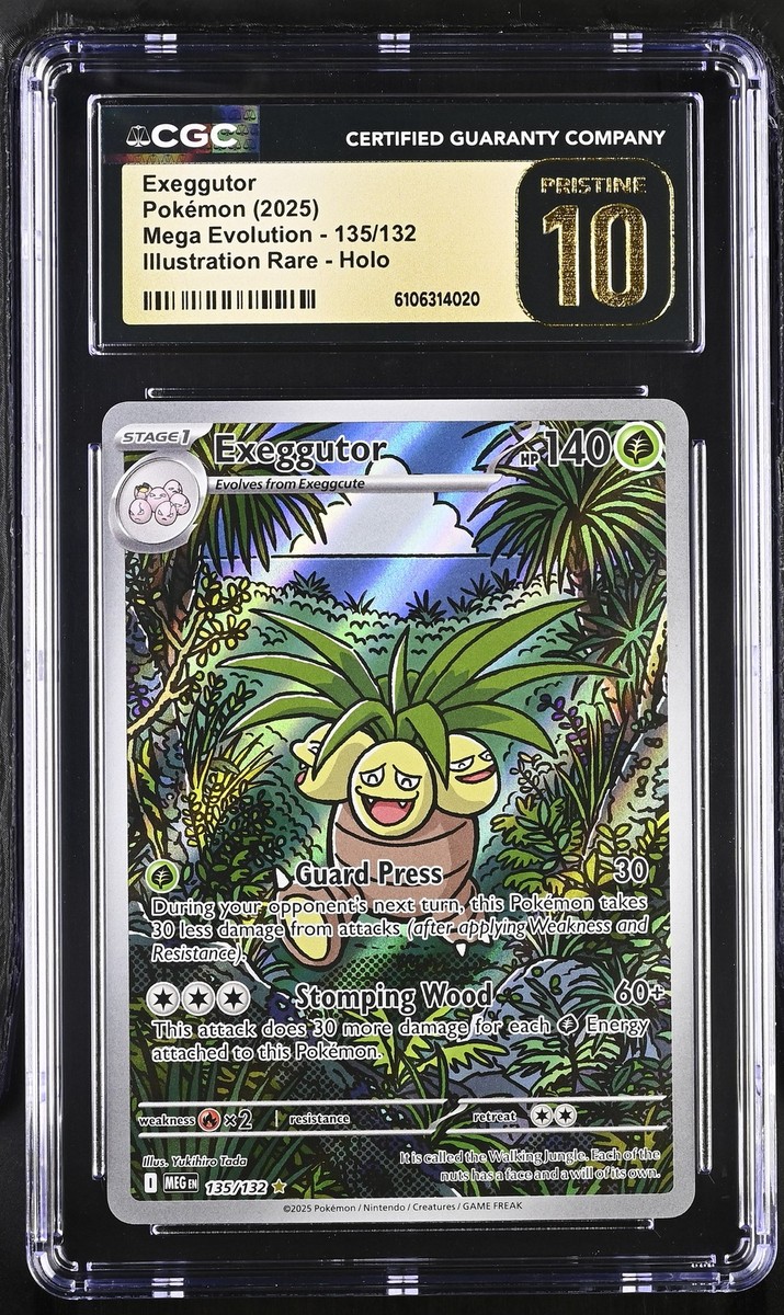CGC 10 PRISTINE Exeggutor 135/132 Mega Evolution Illustration Rare
