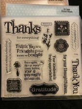 CTMH Close To My Heart Acrylic Stamp Set D1444 A Little Thanks Sentiments New