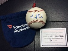 2016 Fanatics under wraps Michael Pineda Yankee Autograph signed MLB Ball COA