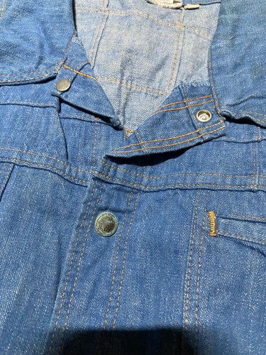 Vintage Montgomery Ward Shirt Boys Size 18 Denim Long Sleeve AM4 - Picture 8 of 9