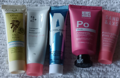 Aphrodite Dr Botanicals Aceology Sand & Sky Soroci Face Skin Mask Travel Sz Lot