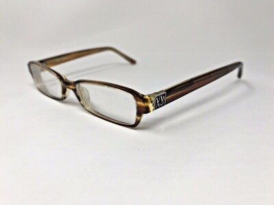 VERA WANG V131 Eyeglasses Frame Petite 50-16-140 Brown Crystal Marble DN52 