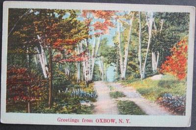 Greetings From Oxbow NY Unposted Linen