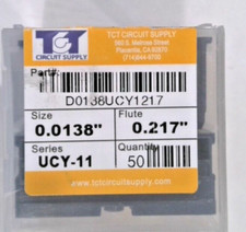 TCT REPOINTED DRILLS UCY 0.35MM 0.0138" DIA 0.217" FLUTE LOT OF 50 