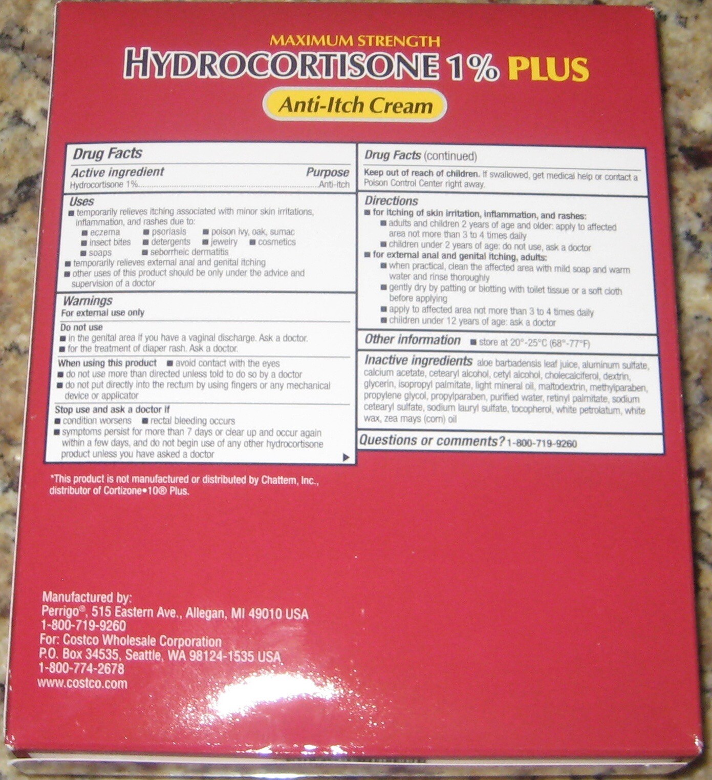Kirkland 1% Hydrocortisone Cream With Aloe,2-oz (4 Tubes)