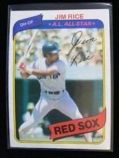 1980 Topps JIM RICE #200 A.L. ALL-STAR Boston Red Sox HALL OF FAME