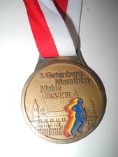 Medaille, Mainz, Marathon 2002, Lauf Mainz Marathon Medaille, Leichtathletik