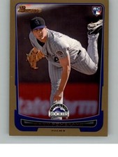 2012 Bowman Drew Pomeranz 212 Colorado Rockies Gold