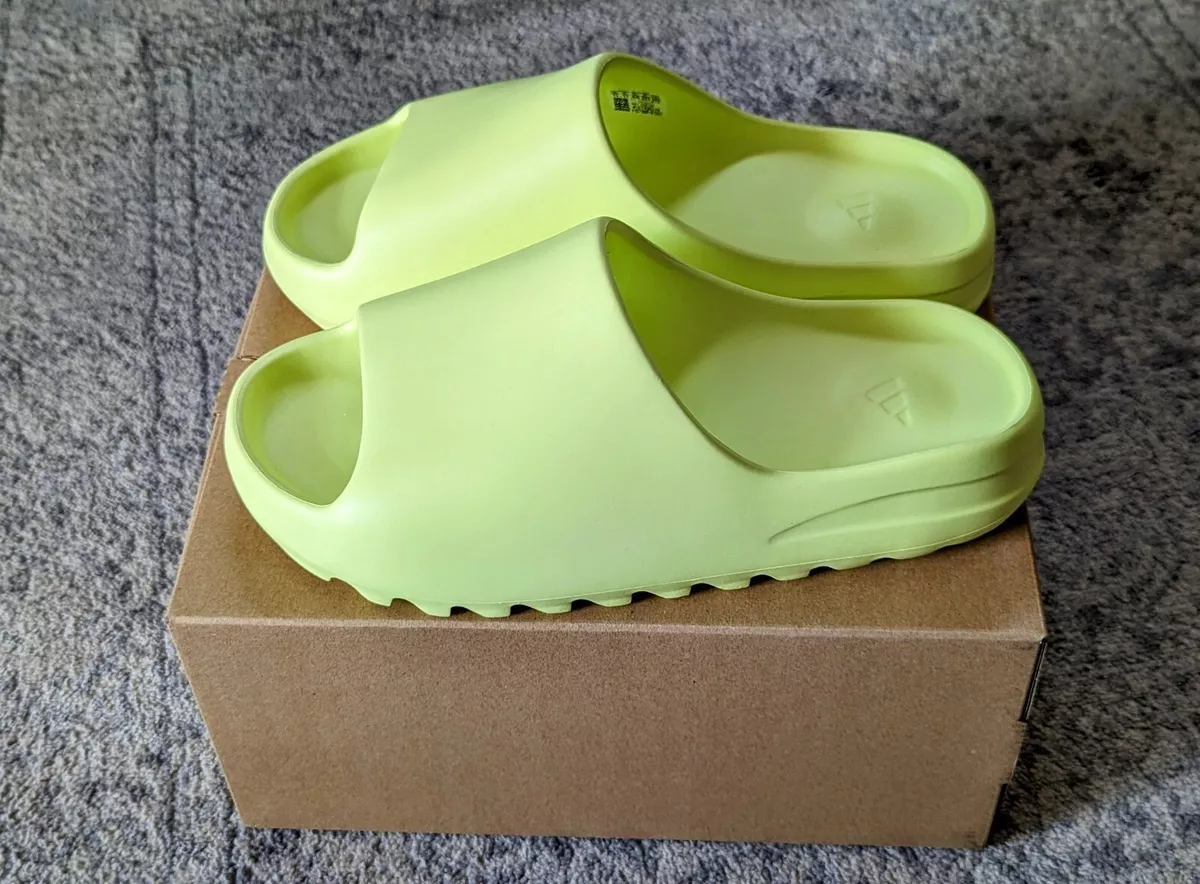 Adidas Yeezy Slide Glow Green GX6138 - Men's Size 11 (NEW)
