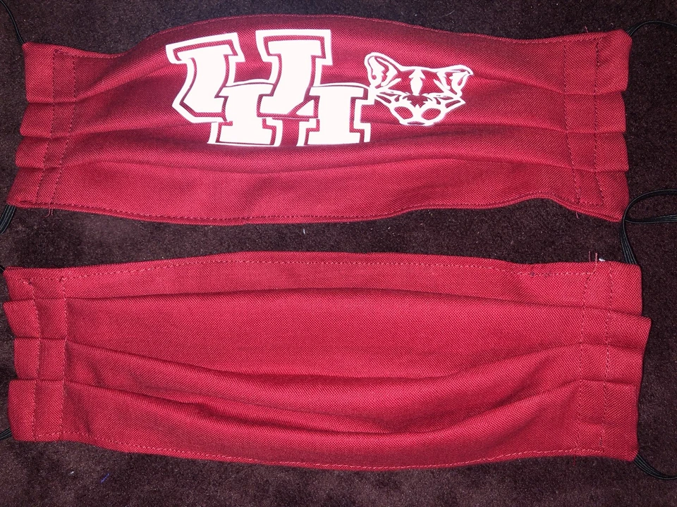 2 University Of Houston FACE MASK 3 PLEAT WASHABLE USA Made. Reversible U Of H - Image 4 of 4