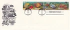 STAMP US SCOTT 3320b "Aquarium Fish" 33 CENT 1999 FDC STRIP OF 4 #10 ENVELOPE