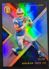 2018 Panini Gold Standard Football Golden Tate III #92 Detroit Lions /49