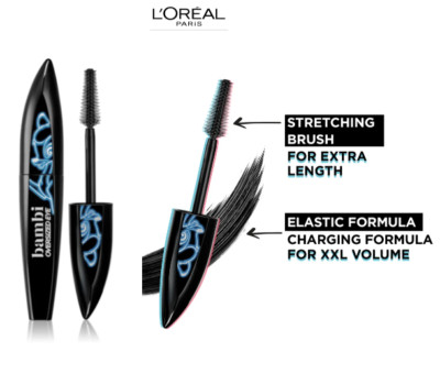 3X L'Oreal Bambi Oversized Eye Mascara - Intense Black