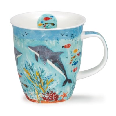 Dunoon Tasse Teetasse Flippers Dolphin Delfin 0,4l Kaffeebecher Nevis
