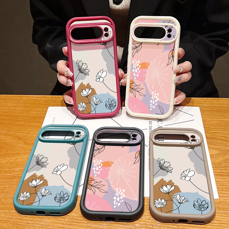 Shockproof Floral Case For Google Pixel 9 Pro XL 8 8A Silicone Slim Phone Cover - Image 2 of 4