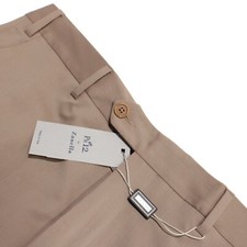 Zanella NWT Dress Pants Size 35 US Pn12 In Solid Beige Wool Blend