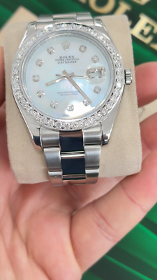 Rolex Datejust II 41mm 116300 Oyster Band Custom MOP Diamond Dial