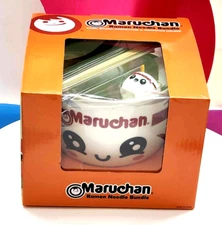 Maruchan Ramen Noodle Bowl Set with Chopsticks -l id & Spoon Gift, 5 Inch