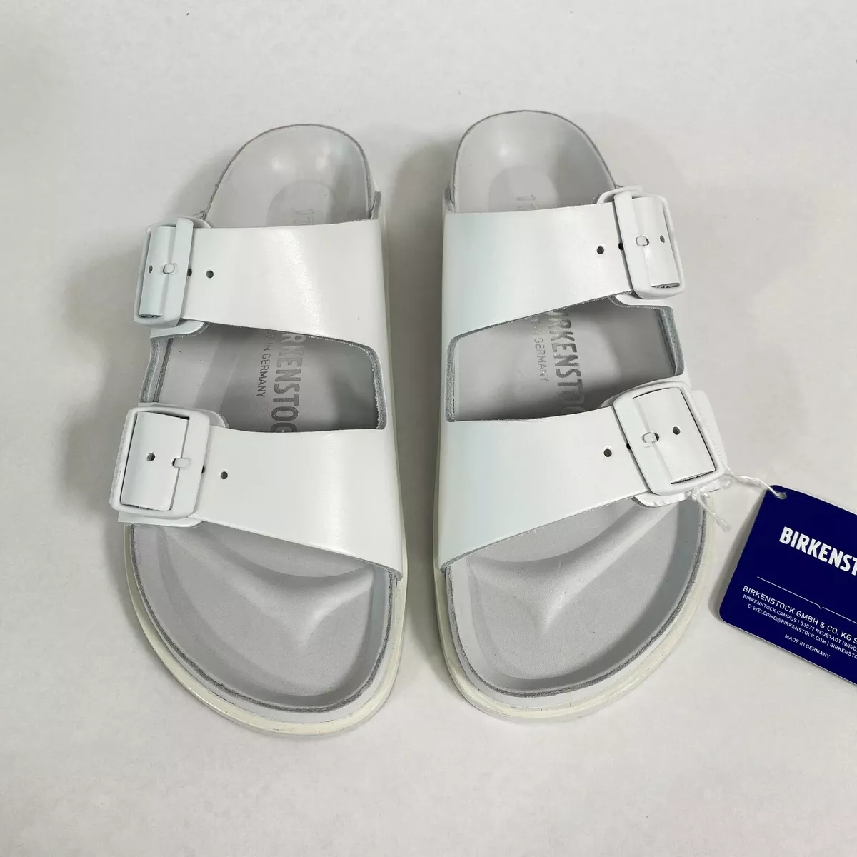 New w/o Box 1774 Birkenstock Arizona Avantgarde Premium White Narrow Select  Size