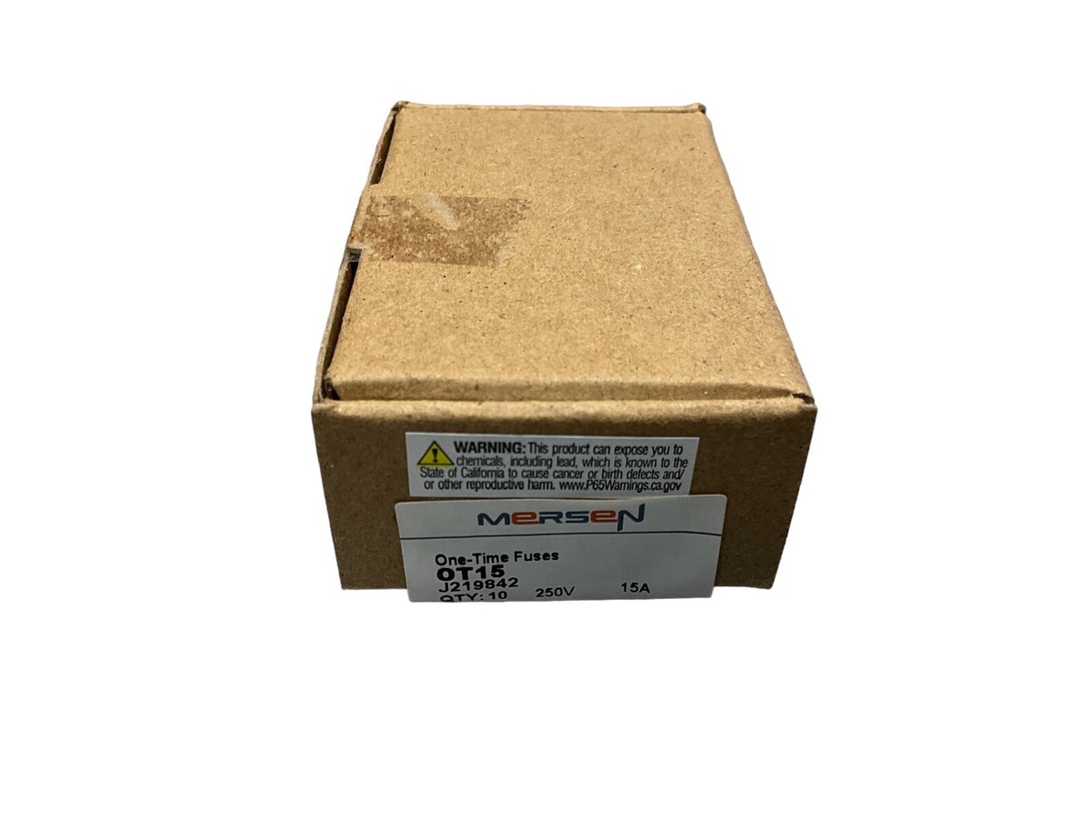 Fusible Mersen OT15 - 15 Ampères, 250V - Paquet D'un Fusible - Neuf Sous Emballage