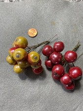 Vintage Pearly Finish Millinery Small Apples - Made in Czechoslovakia