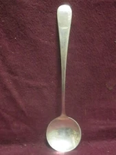 Watson ETIQUETTE Sterling Silver Large Short Handle Chocolate Spoon 5.5" no mono