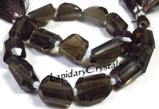 Brown Smoky Faceted Tumble Nugget Beads 10-13mm Natural Quartz Gems Beads LC-883