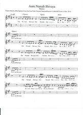 Aum Namah Shivayav Mantra Sheet Music 2 pages standard notation Bhajan