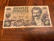 100 Austria Schilling banknote dated 1/7/60