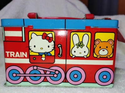 Confirmed Image Showa Retro Sanrio Hello Kitty Can Bag Trunk Train KT197 JAPAN
