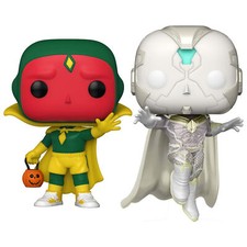 Lote De Funko Pop De 2 Marvel Comics Wandavision - VISION, VISION De Halloween