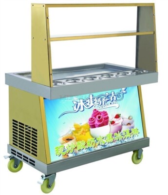 Fried Ice Cream Maker Roll Ice Cream Double Boiler Fruit Fried Ice Machine em