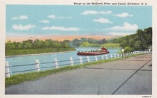 Herkimer, NY - Barge on the Mohawk River and Canal