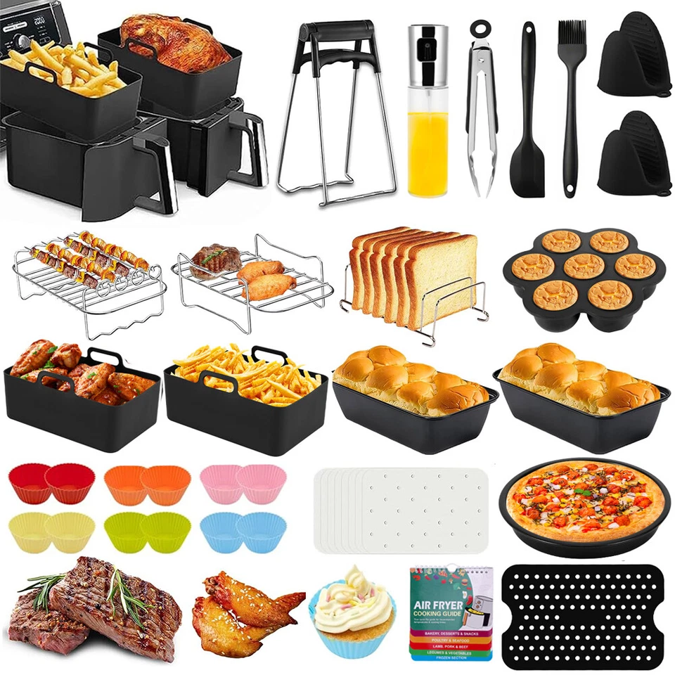 MARKENLOS 31PCS Freidora de aire caliente Airfryer Accesorios para Ninja Foodi AF400EU AF300EU AF500EU