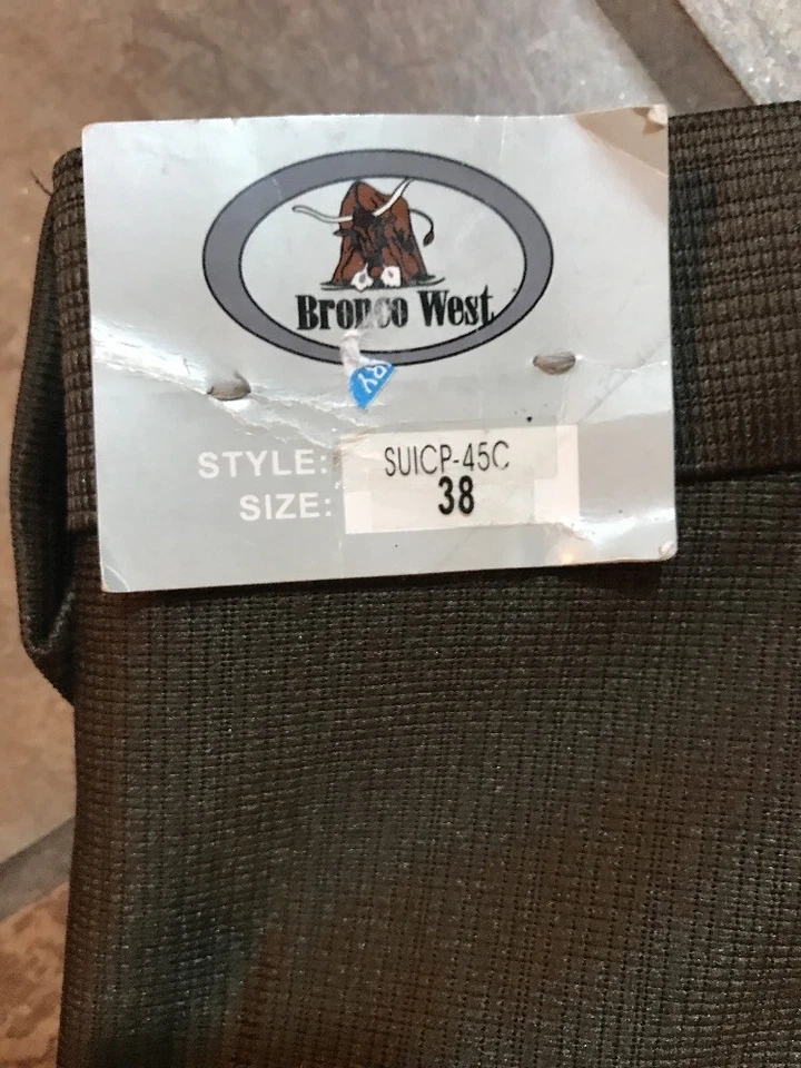 Men's Bronco West Brown Flat Front pants Sz 36 Inseam 38 Unfinished NWT (Inv.M9) - Image 4 of 4