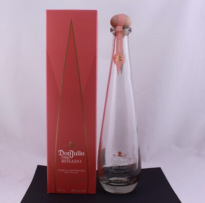 DON JULIO 1942 ROSADO REPOSADO TEQUILA LIMITED EDITION EMPTY BOTTLE AND BOX-MINT