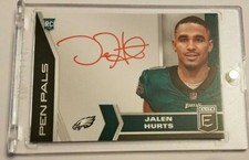 Jalen Hurts 🔥 1/1 RED INK 2020 DONRUSS ELITE PEN PALS SICK AUTO RC SSP Only 1️⃣