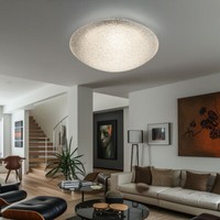 Deckenleuchte Flurlampe Deckenlampe Glas Geeist Led Wohnzimmerlampe Chrom Rund