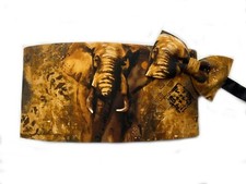 Elephants of the Jungle Cummerbund and Tie Set