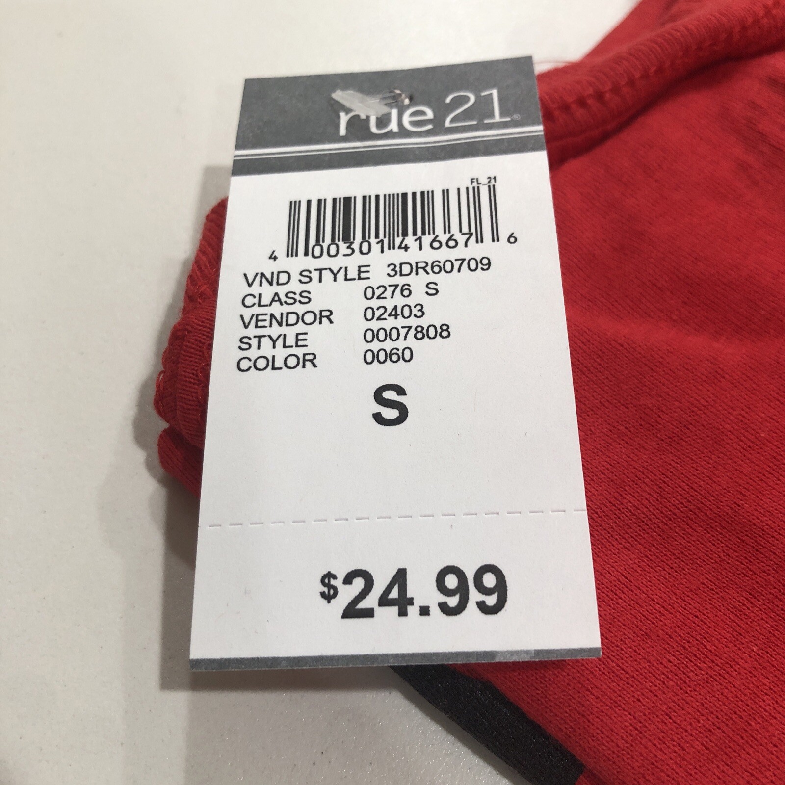 FILA T shirt manica corta piccola Rue 21 Red Death Row Records