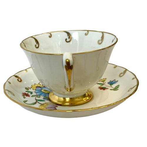 VTG Tuscan Fine English Bone China Floral, Gold Trim & Accents Teacup & Saucer - 第 13/16 張圖片