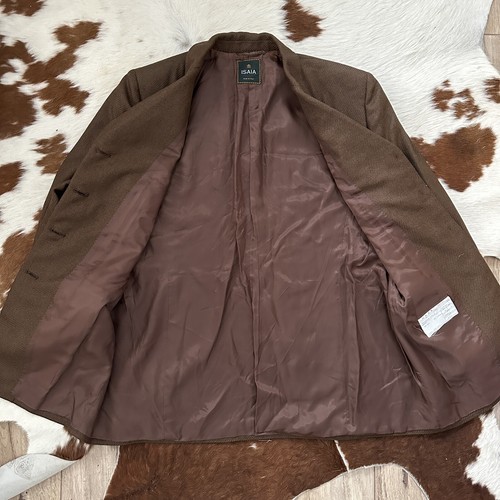 ISAIA Brown Silk Cashmere Wool Blazer Sport Coat Jacket EUR50 US40 Made in Italy - Picture 5 of 6