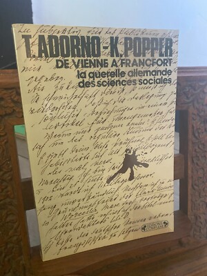 Adomo Popper: Von Wien nach Frankfurt, der deutsche sozialwissenschaftliche Streit