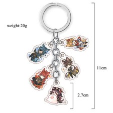 Genshin Impact Pendant Keyring Cosplay Anime Keychain NEW Collectible Gift