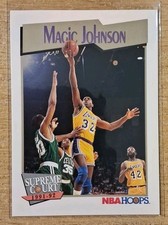 1991-92 NBA HOOPS MAGIC JOHNSON SUPREME COURT #473 LOS ANGELES LAKERS