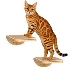 Cat Wall Shelves with Sisal Mat, Cat Wall Furniture Steps for All Breeds