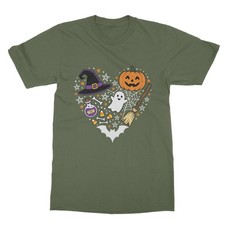 Cheerful Ghost And Pumpkin Halloween Design Unisex T-Shirt